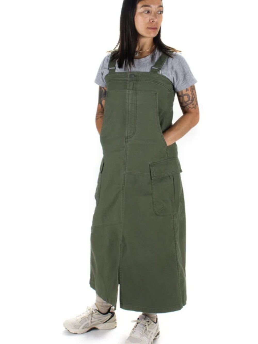 NWOT Gramicci Cargo Dress, Olive, Size Small